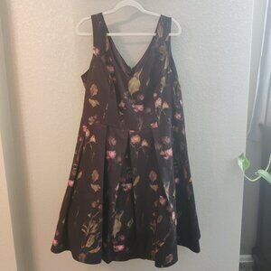 City Chic Floral Fit and Flare Dress - XL NWT